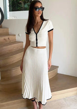 Load image into Gallery viewer, aikergood Soleil Knitted Top and Midi Skirt Set