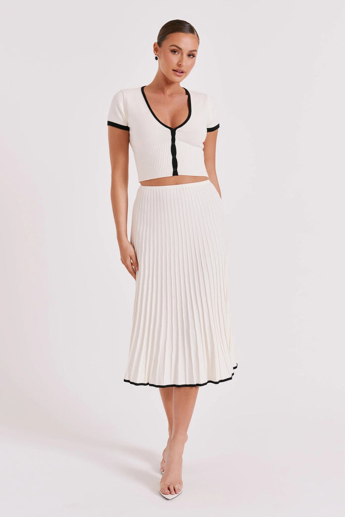 aikergood Soleil Knitted Top and Midi Skirt Set