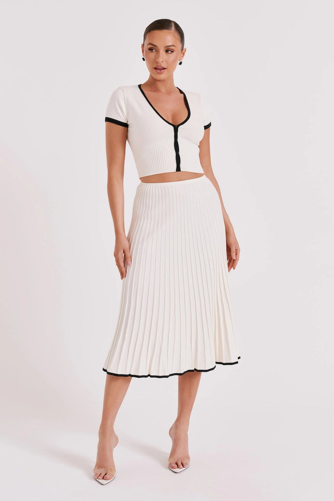 aikergood Soleil Knitted Top and Midi Skirt Set