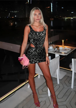 Load image into Gallery viewer, aikergood Brigitte Two Piece Leopard Mini Skirt