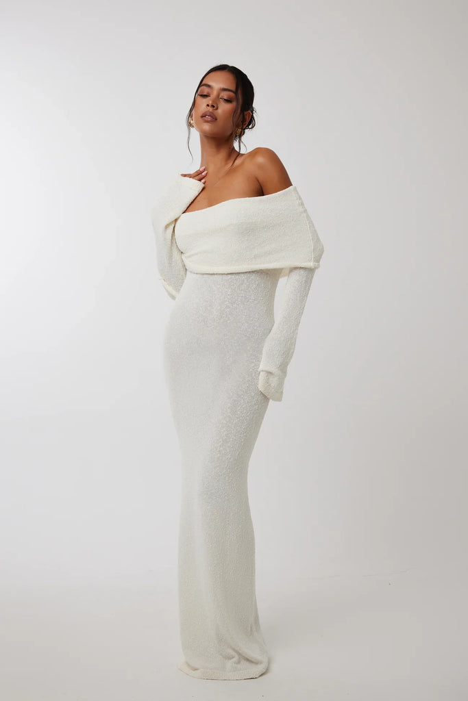 aikergood Love Story Off The Shoulder Maxi Dress
