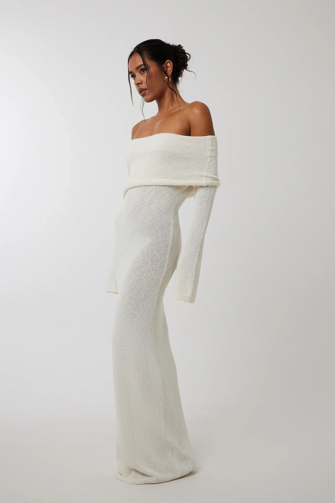 aikergood Love Story Off The Shoulder Maxi Dress