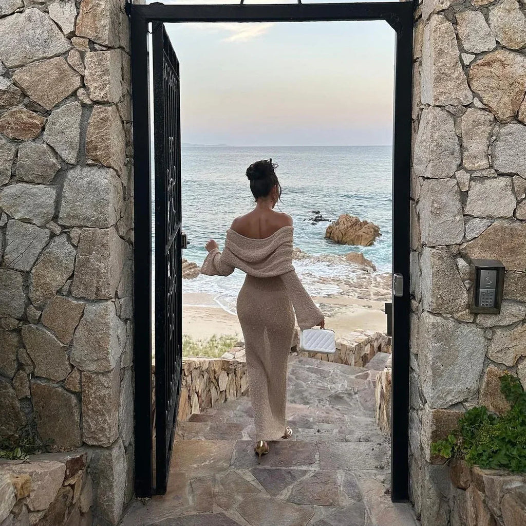 aikergood Love Story Off The Shoulder Maxi Dress