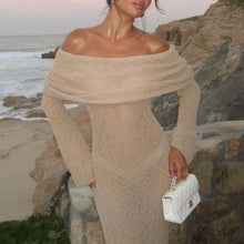 Načíst obrázek do prohlížeče Galerie, aikergood Love Story Off The Shoulder Maxi Dress