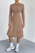 Görseli Galeri görüntüleyiciye yükleyin, A-Line Knit Sweater Skirt Set