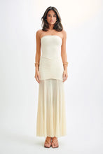 Load image into Gallery viewer, aikergood Caspian Slinky And Mesh Off Shoulder Maxi Dress