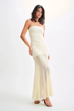 Load image into Gallery viewer, aikergood Caspian Slinky And Mesh Off Shoulder Maxi Dress