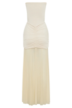 Load image into Gallery viewer, aikergood Caspian Slinky And Mesh Off Shoulder Maxi Dress