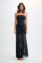 Load image into Gallery viewer, aikergood Caspian Slinky And Mesh Off Shoulder Maxi Dress