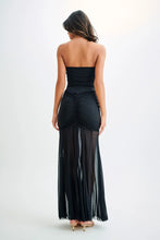 Load image into Gallery viewer, aikergood Caspian Slinky And Mesh Off Shoulder Maxi Dress
