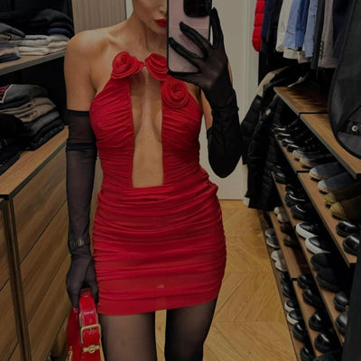 aikergoodEmily in Paris Appliqu¨¦ Ruched Mini Dress