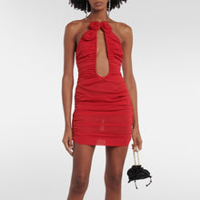 Load image into Gallery viewer, aikergoodEmily in Paris Appliqu¨¦ Ruched Mini Dress