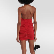 Load image into Gallery viewer, aikergoodEmily in Paris Appliqu¨¦ Ruched Mini Dress