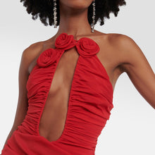 Load image into Gallery viewer, aikergoodEmily in Paris Appliqu¨¦ Ruched Mini Dress