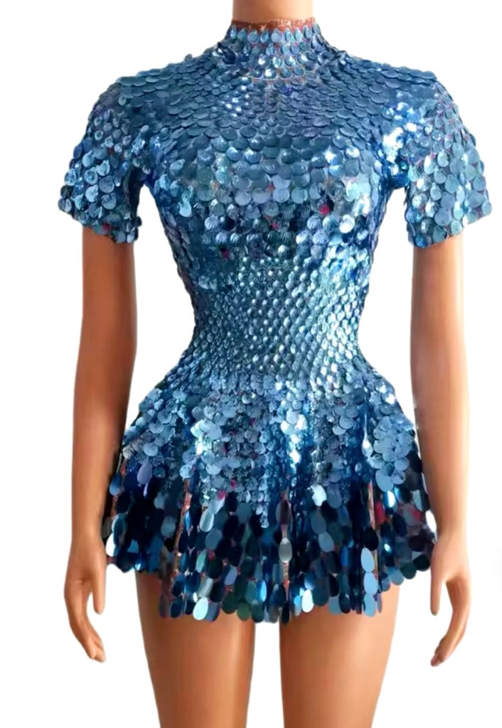 aikergoodCiel De Minuit Sequin Body Suit Mini Dress (Multiple Colors)