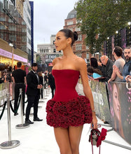 Načíst obrázek do prohlížeče Galerie, aikergood Montale Strapless Corset Floral Ruffle Mini Dress