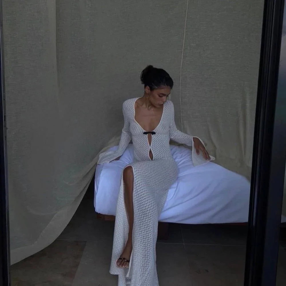 aikergood Bonjour Knitted Maxi Dress