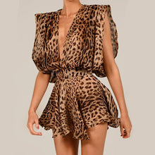 Load image into Gallery viewer, aikergood  Exotique Deep V Plunge Mini Dress