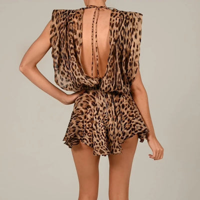 aikergood  Exotique Deep V Plunge Mini Dress