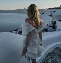 Load image into Gallery viewer, aikergood Tu Es Ravissante Ruffle Layered Backless Mini Dress