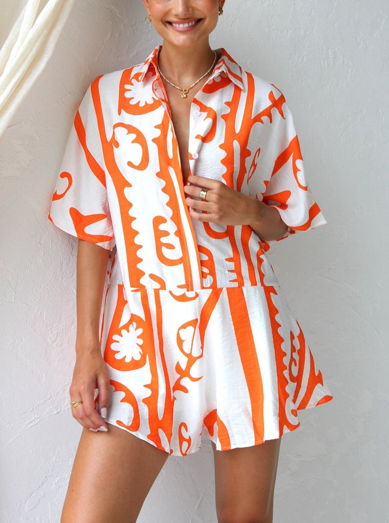 Evie Playsuit ORANGE