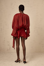 Görseli Galeri görüntüleyiciye yükleyin, aikergood Valentina Pleated Ruffled Mini Dress