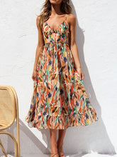 Lataa kuva Galleria-katseluun, Floral Ruffle-Trim Midi Tank Dress