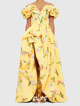 Carica l&#39;immagine nel visualizzatore di Gallery, Off-the-shoulder Printed Hem Slit Party Maxi Dress