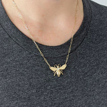 Load image into Gallery viewer, Bee Zircon Pendant Necklace