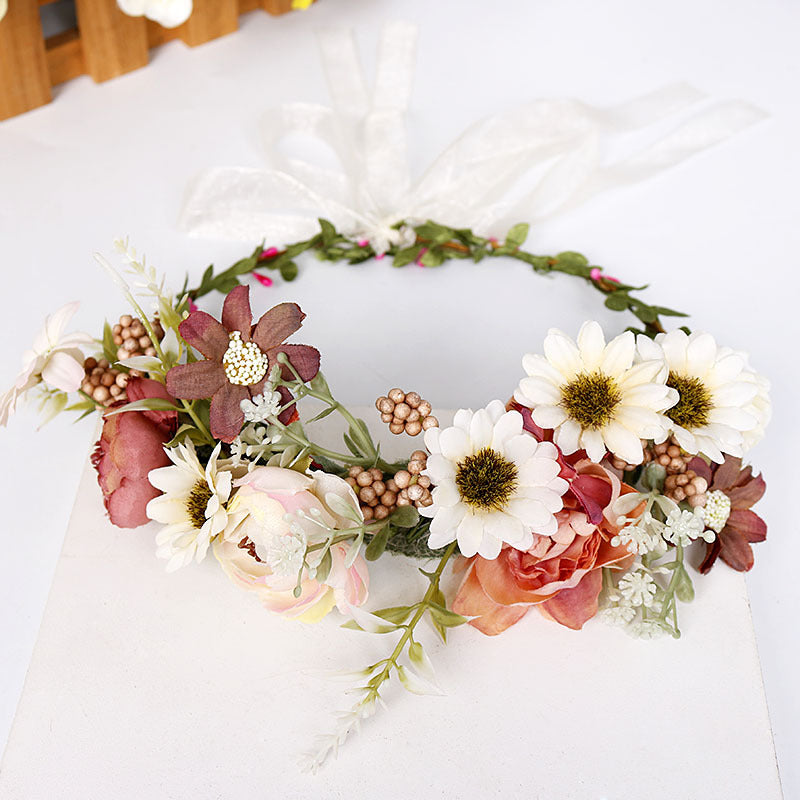 Couronne de fleurs de mariage bohème