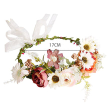 Load image into Gallery viewer, Boho Wedding Flower Crown