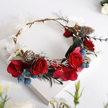 Load image into Gallery viewer, Burgundy Rose Flower Crown