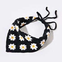 Load image into Gallery viewer, Hand Crochet Daisy Bandana