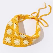 Load image into Gallery viewer, Hand Crochet Daisy Bandana