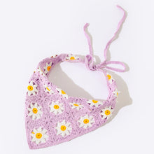 Load image into Gallery viewer, Hand Crochet Daisy Bandana