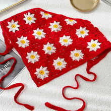 Load image into Gallery viewer, Hand Crochet Daisy Bandana