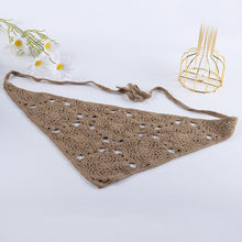 Load image into Gallery viewer, Hand Crochet Lace Bandana