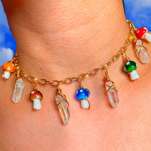 Load image into Gallery viewer, Mushroom &amp; Star Crystal Choker Boho Necklace