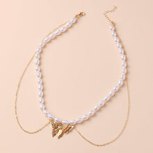 Lataa kuva Galleria-katseluun, Pearl Butterfly Pendant Necklace