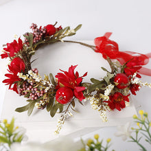 Load image into Gallery viewer, Red Berry Flower Crown