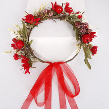 Load image into Gallery viewer, Red Berry Flower Crown