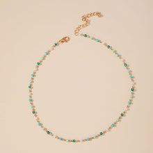 Load image into Gallery viewer, Turquoise Bead Chain Necklace