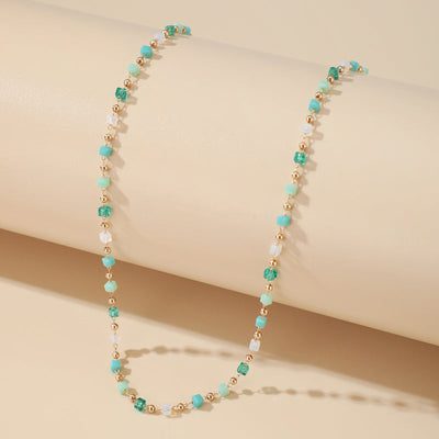 Turquoise Bead Chain Necklace
