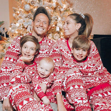 Load image into Gallery viewer, Red and White Christmas Print Family Matching Pajamas Sets