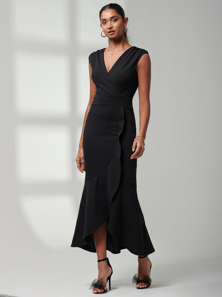 Mabruka Frill Fishtail Maxi Dress