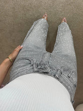 Görseli Galeri görüntüleyiciye yükleyin, Premium Wide Leg Diamant¨¦ Denim Jeans in Storm Grey
