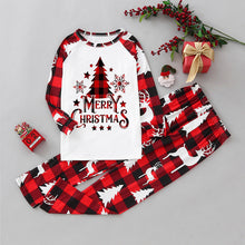 Load image into Gallery viewer, Red Plaid Christmas Tree Pattern Family Matching Pajamas Sets