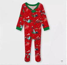 Carica l&#39;immagine nel visualizzatore di Gallery, Red Cute Dinosaur  Pattern Family Matching Pajamas Sets