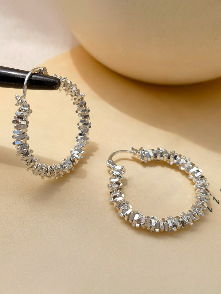 Irregular Metal Hoop Earrings