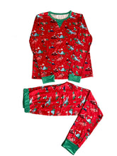 Carica l&#39;immagine nel visualizzatore di Gallery, Red Cute Dinosaur  Pattern Family Matching Pajamas Sets